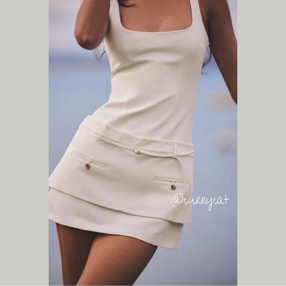 Zara BELTED FITTED DRESS - Picture 2 of 9